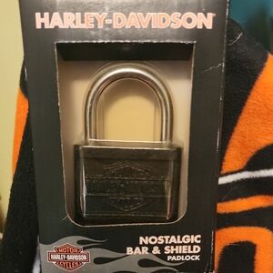 Harley-Davidson Black Nostalgic Bar & Shield Padlock